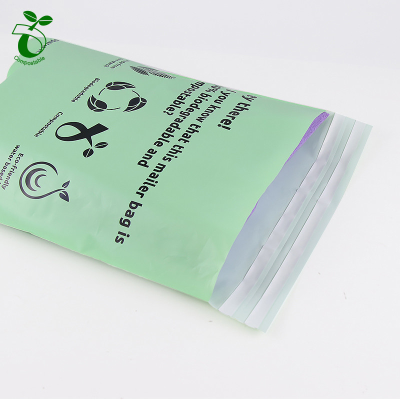 Ilogo yangokwezifiso eco-friendly biodegradable plastic poly mailer courier sh (3)