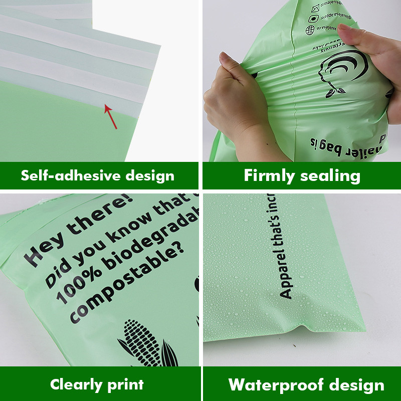 Logótipo personalizado poli plástico biodegradável correio de correio personalizado sh (4)