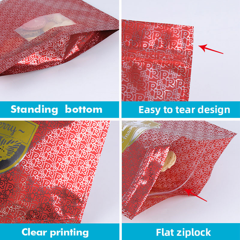 Segell tèrmic de la bossa d'holograma de Mylar metàl·lic personalitzat per a embalatge (6)