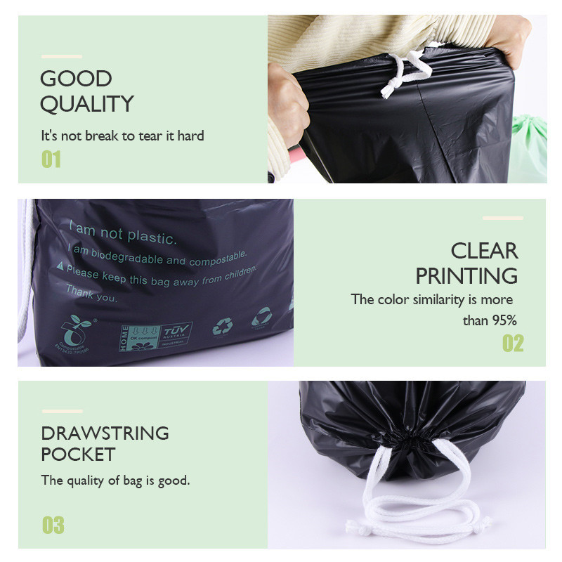 Υψηλής ποιότητας προσαρμοσμένο δικό του λογότυπο βιοδιασπώμενες τσάντες συρματόσχοινων ρούχων (2)